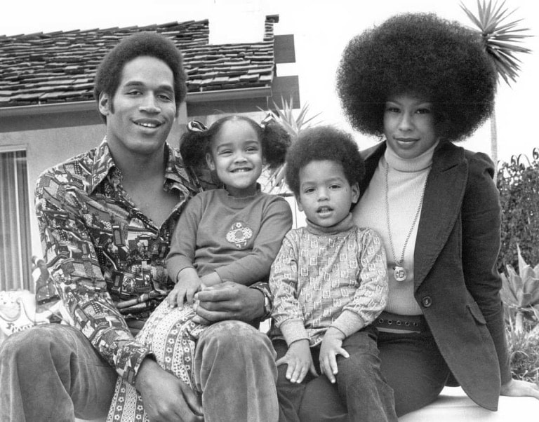 From left: O.J. Simpson, Aaren Simpson, Jason Simpson, Marguerite Whitley